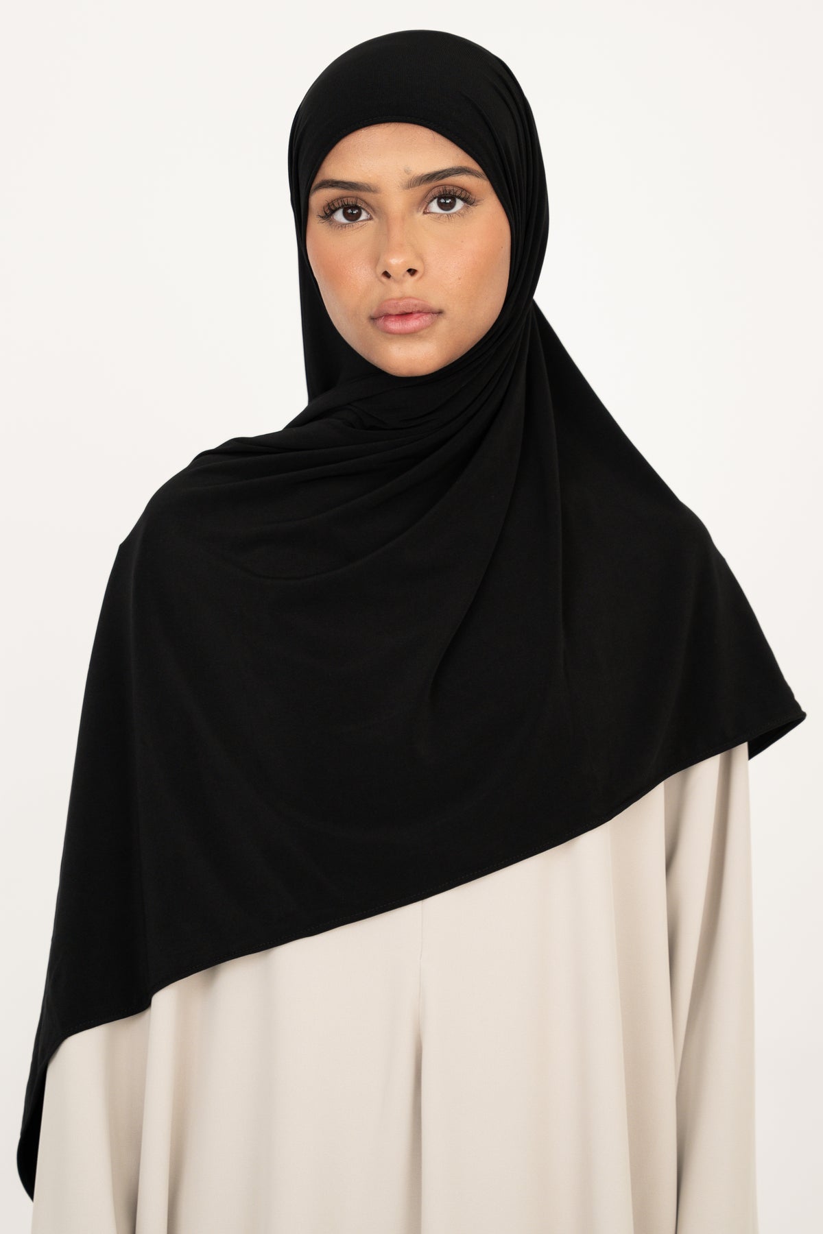Premium Jersey Hijab - Essential Black