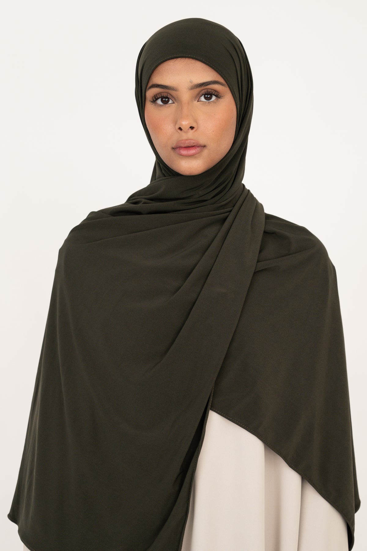 Premium Jersey Hijab - Dark Olive